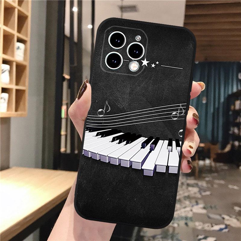 Music Piano Phone Case For iPhone Samsung Galaxy Redmi Xiaomi Oppo OnePlus Note S A 7 8 9 10 11 12 13 14 20 21 22 23 53 54 Pro Max Plus Ultra TPU Soft