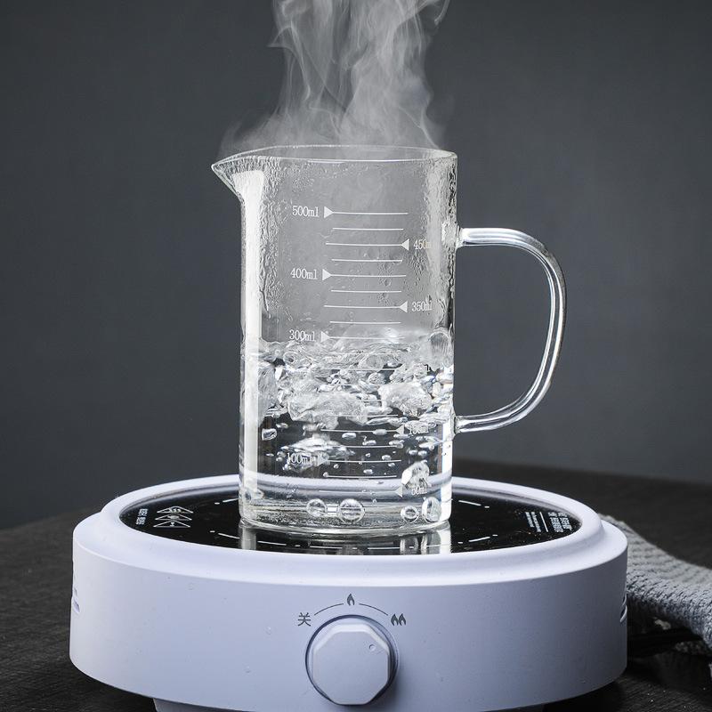 Milk Cup Measuring Cup Heat-resistant Glass Size Scale Cup Kitchen Household Belt Microwave Children's Milk Cup Water Cup