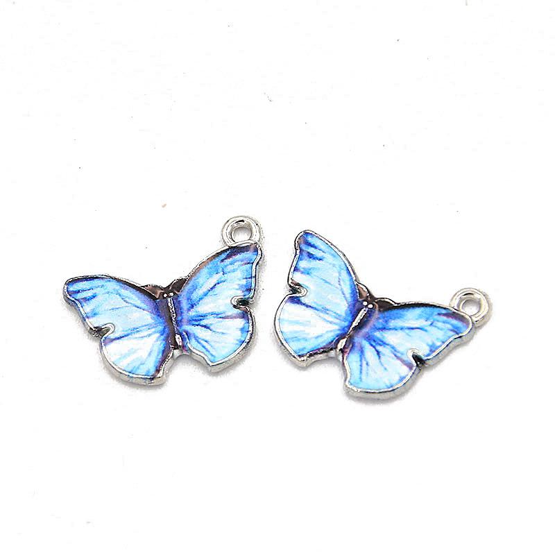 Colorful Enamel Butterfly Pendants - 15 Colors, 2 Styles for DIY Necklaces & Bracelets