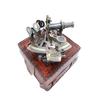 13 Cm Brass Sextant In Leather Box