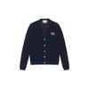 GUCCI GUCCI GG Embroidered Wool Cardigan Knitted Top Navy 576815-XKAOW-4440