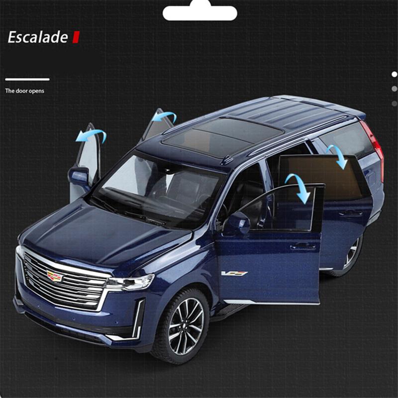 1/32 Cadillac Escalade SUV Alloy Luxy Car Model Diecasts Metal Off-road Vehicles Car Model Sound Light Simulation Kids Toys Gift