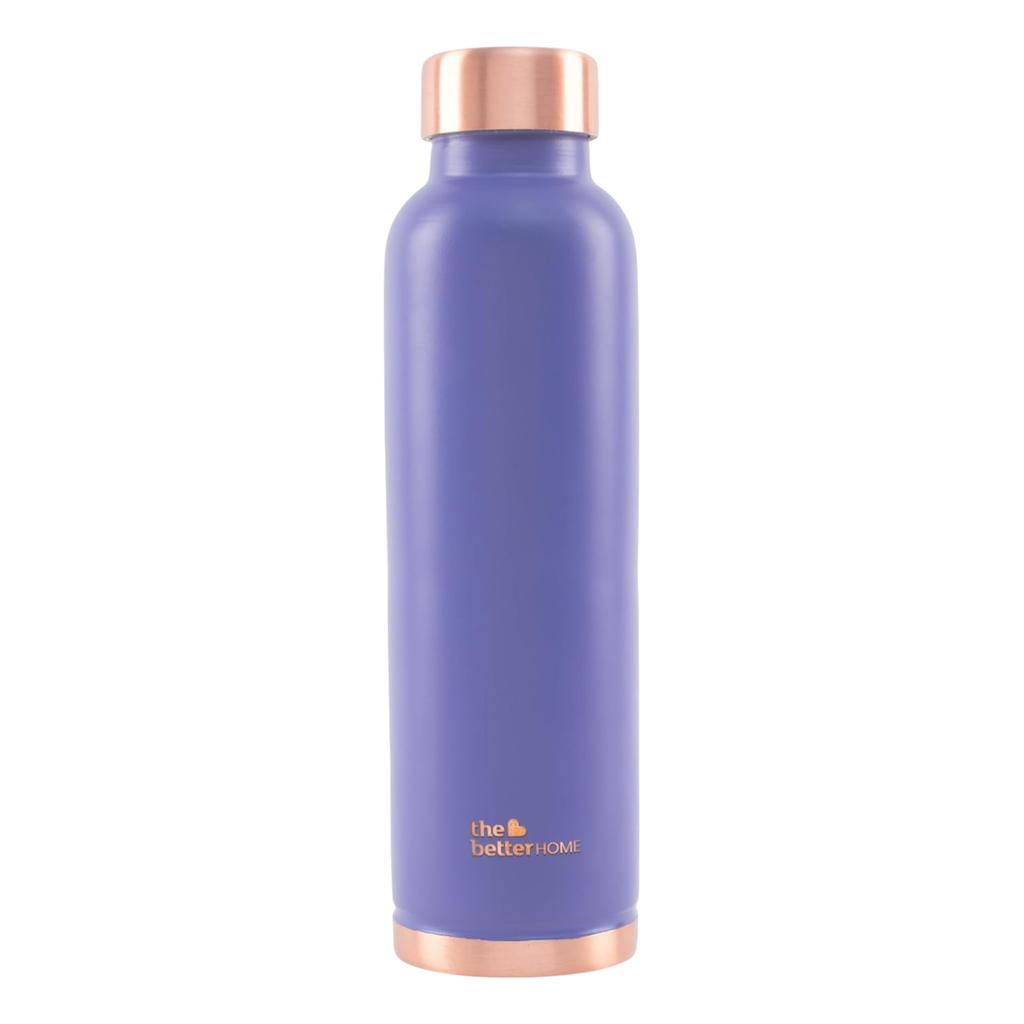 Медная бутылка фиолетовая (950 мл), Copper Water Bottle Purple,  The Better Home
