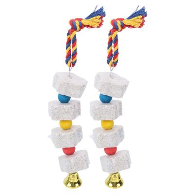 2Pcs Bird Chewing Toys Bird Beak Grinding Stone for Parrots/Hamsters and Other Rodents