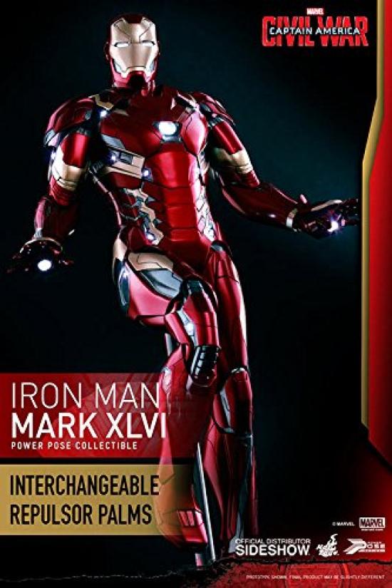 Power Pose Captain Civil War Iron Man Mark 46 Scale Plastic Painted Limited Edition Action Figure America 1/6
