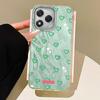 Retro Green Love Heart Bow Feather Texture Phone Case for Honor 400 200 Smart Pro Magic7 6 5 Lite X9a X9c X8b X8a X8c X7c Cover