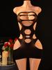Fhseer Strapless Women'S Sexy Lingerie Hollow Out Bodycon Dress Cutout Open Back Babydoll See Through Mesh Dress For Night Club