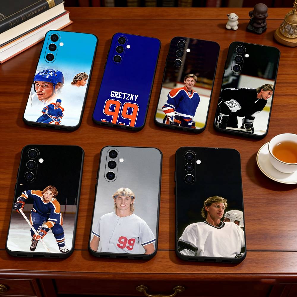 W-Wayne G-Gretzky Phone Case Black Silicone Soft For Samsung Galaxy A73,A72,A71,A70,A53,A52,A51