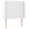 VidaXL Headboard with Ears White 93x16x118-128 Cm Faux Leather3119519