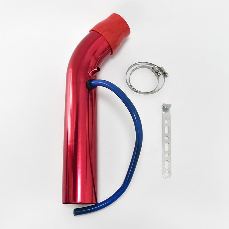Universal Alumimum 76mm Car Cold Air Intake Turbo Induction Pipe Tube Silver Blue Red