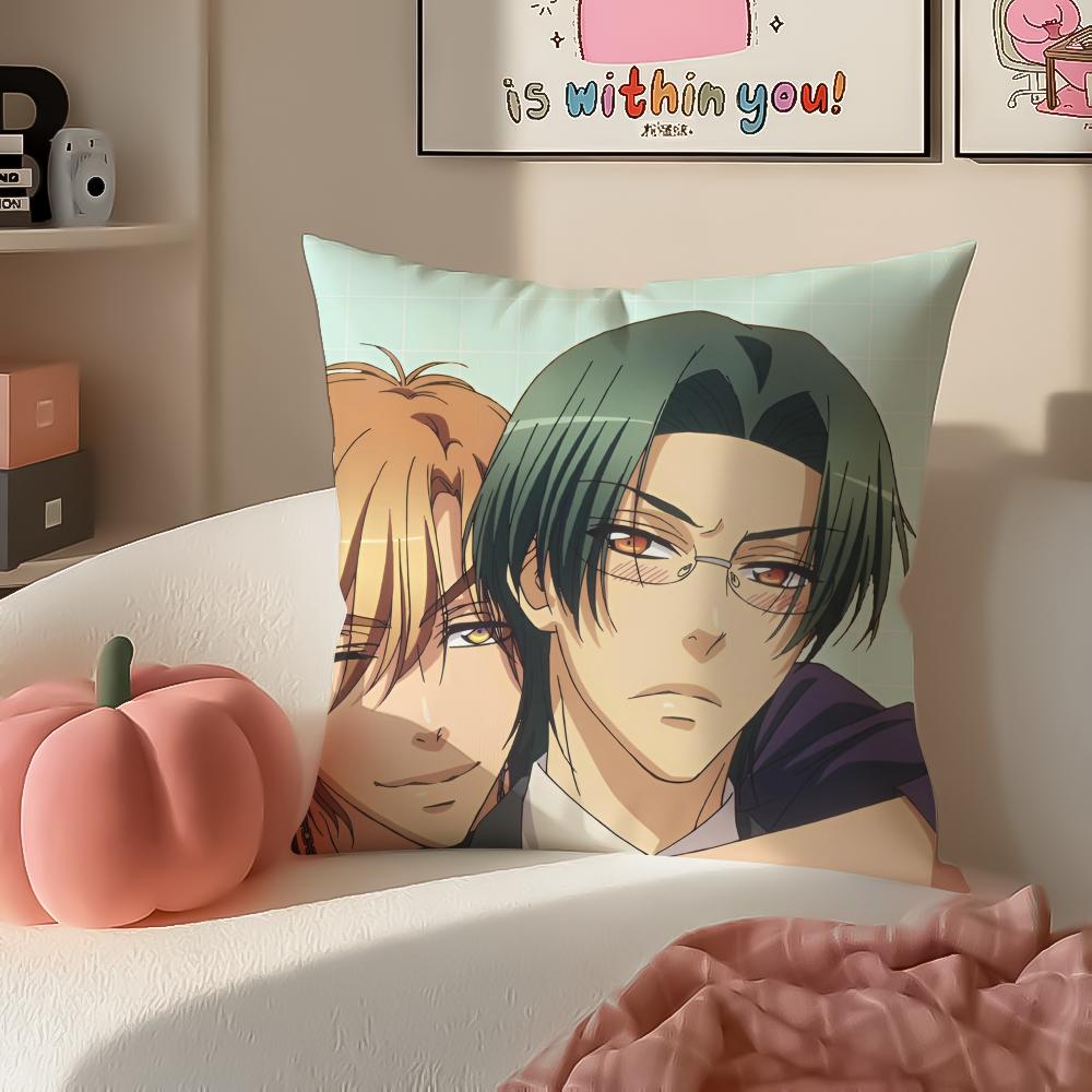 Sweet Yaoi Manga LLove Stage Cushion Cover Pillowcase Short Plush Invisible zipper Room Sofa Cushion Cover