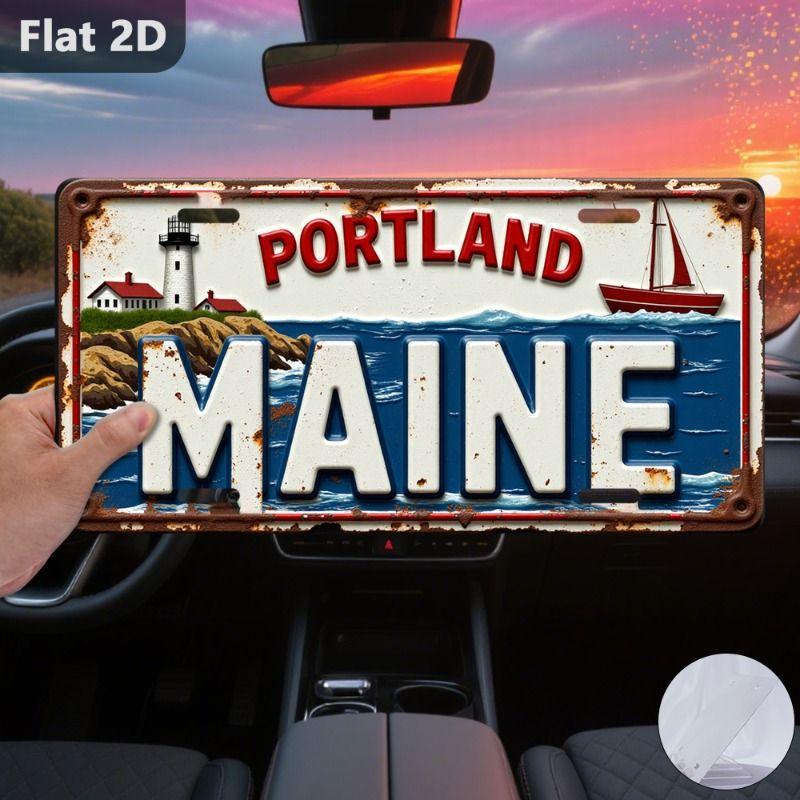 Car License Plate Metal Wall Decor 15x30cm