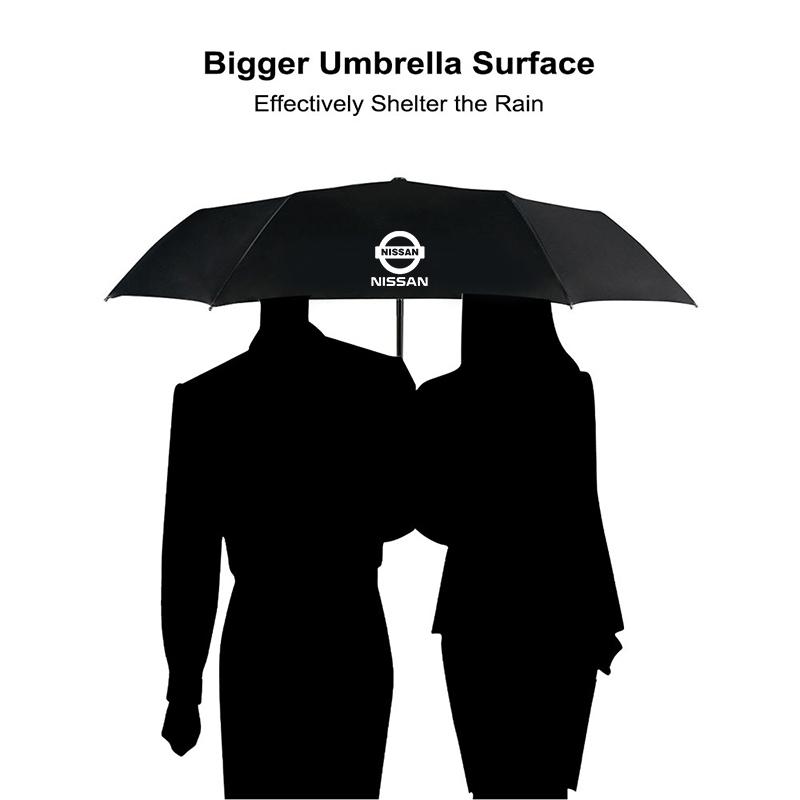 Nissan Qashqai J11 J10 Leaf XTrail March Tiida Kicks Versa Juke Car Fully Automatic Folding Umbrella Sunshade Auto Accessories