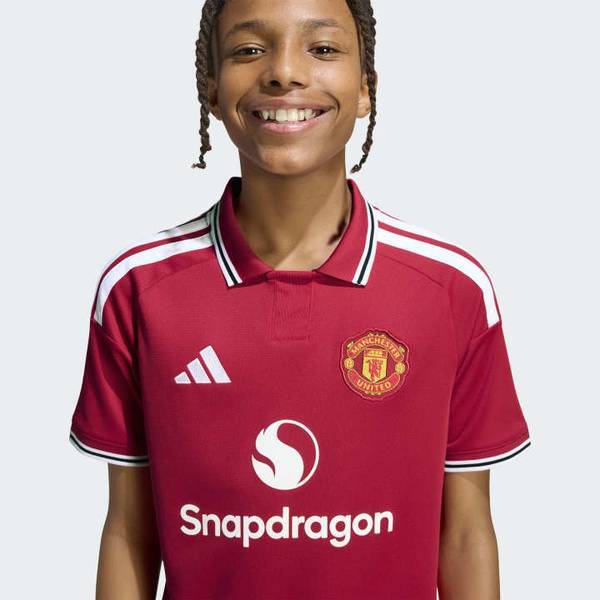 adidas Kids Manchester United 26 27 Home Jersey