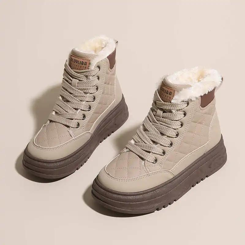 Fashion Round Nose Brown Womens Boots Long Best Quality Luxury Shoes Ladies Shoes Ankle Boots Sneakers Sport Teni New Fast Pro