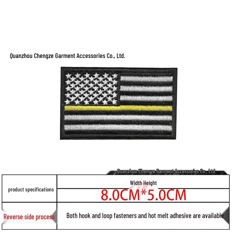 Embroidered Velcro US Flag Patch - Multicolor Stars and Stripes (Left & Right)