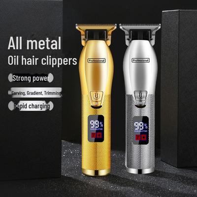 High-Power Rechargeable LCD Hair Clipper for Salon-Quality Trimming