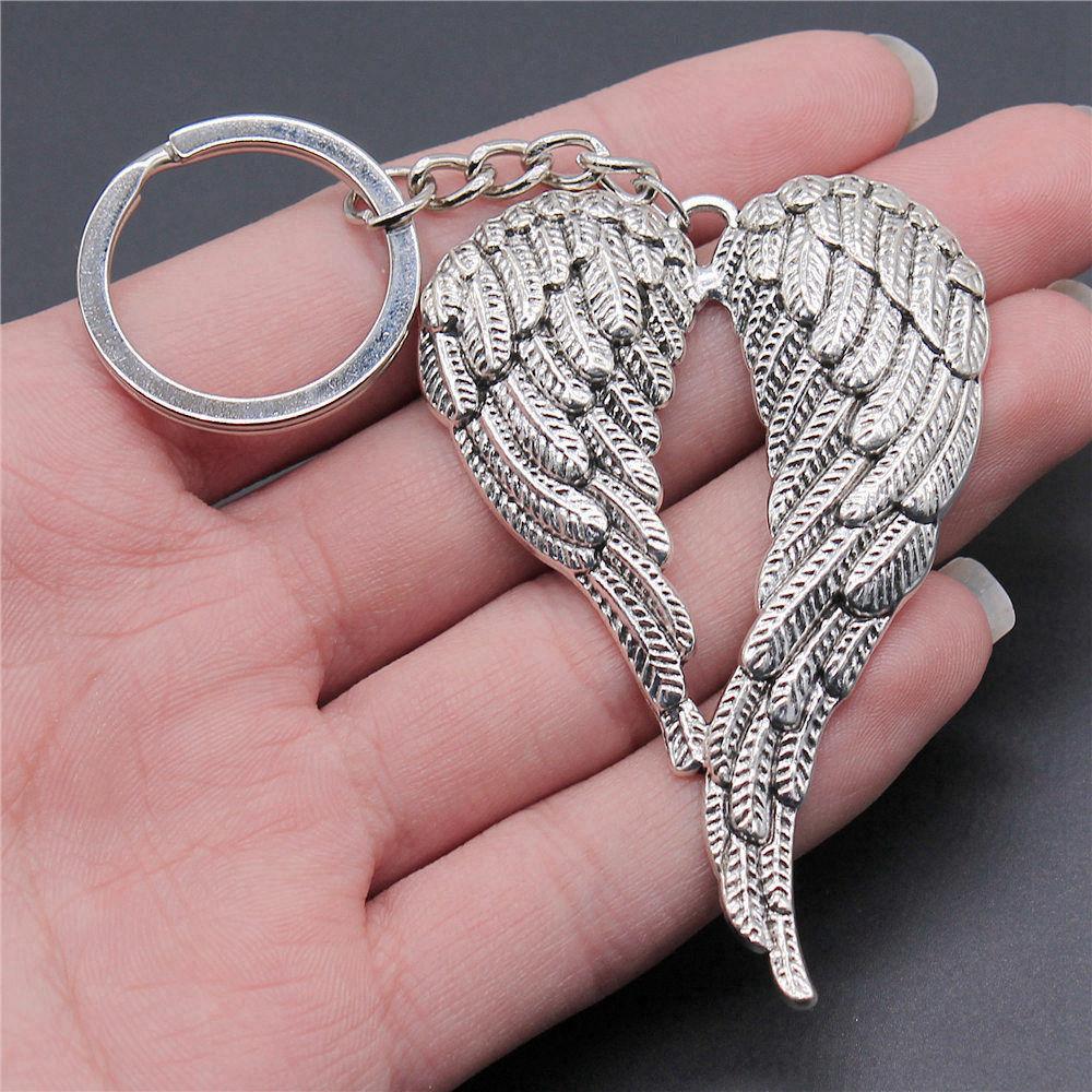 Angel Wings Feathers Heavenly Keychain for Girls Hot Sale Streetwear Bridesmaid Gift Retro Phone Charm