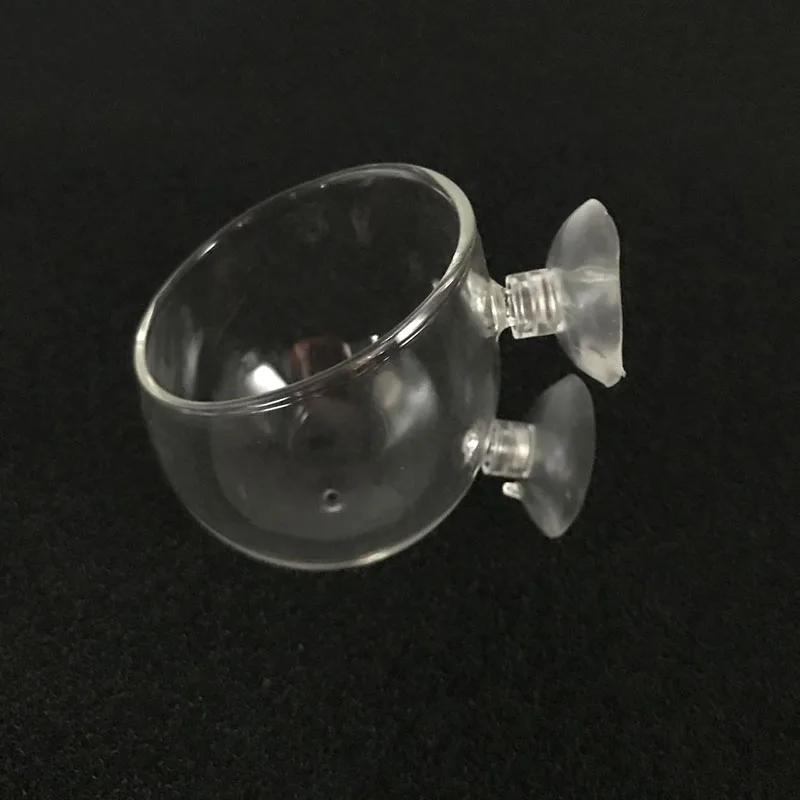

Glass Aquarium decoration Hanging fish tank Mini Crystal Pot Polka Water potted planting cylinder cup aquarium accessories 7cmx6.4cm прозорий