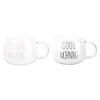 1pcs Letter Printed Transparent Creative Glass Coffee Tea Mug Drinks Dessert Breakfast Milk Cup Glass Mugs Handle Drinkware