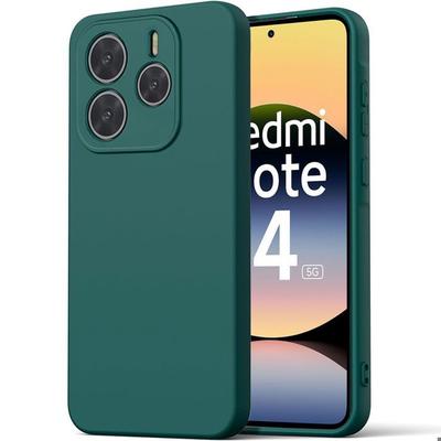 Case for Xiaomi Redmi Note 14 5G (not for 4G) - Soft Silicone Night Green - E.F.Connection®