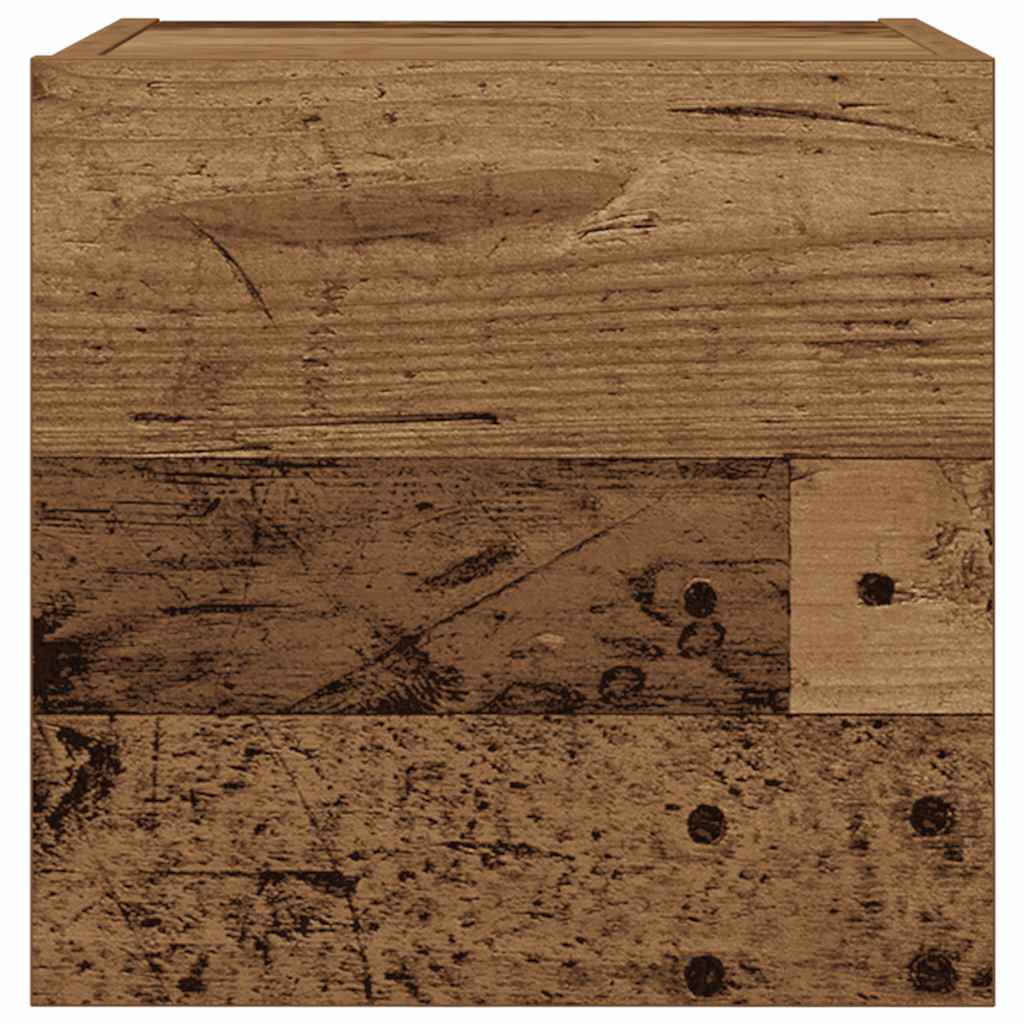 Wall Mounted TV Cabinet with Rustic Wood Look 30.5 x 30 x 30 cm