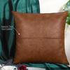 Moisture Proof Decorative Pillow Cover 450x450mm Durability Faux Leather Pillowcase Easy Removal Protectors for Holiday