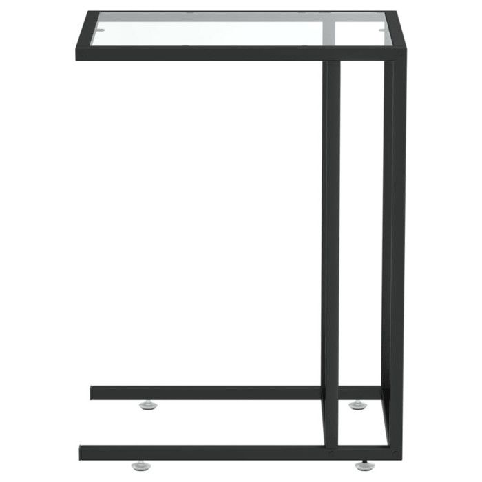 VidaXL Table d'appoint ordinateur Transparent 50x35x65 cm Verre trempé 331649