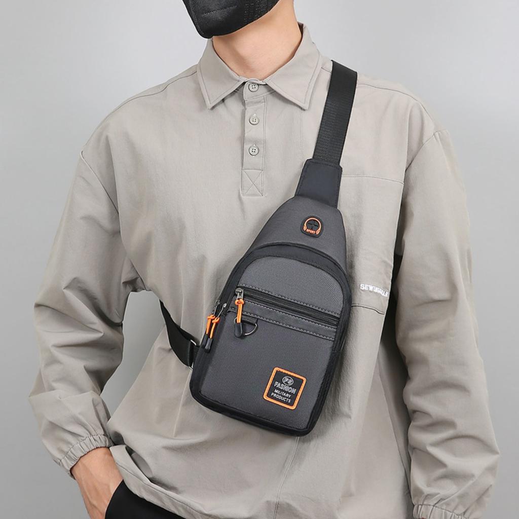 Męska torba na klatkę piersiową, torebka, lekka płócienna tkanina, torba crossbody na ramię, stylowa, casualowa, męskie saszetki biodrowe, męska torba na klatkę piersiową, na wyjścia i do ćwiczeń