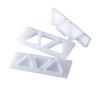 PE Rice Ball with Press Lid and Base Plate Kansai 3 Holes Mold, Large, (A), Style,