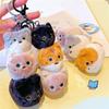 Lifelike Animal Cat Keychain Fluffy Simulation Cat Plush  Key Ring  Home Decor