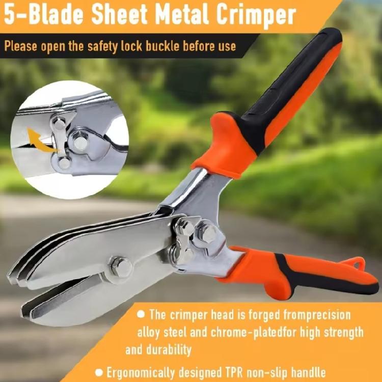 Industrial Metal Crimping Pliers Featuring 1.7 Inch Throats Depth Crimper for Professional Mechanical Projects