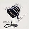 Openwork Colorful Striped Bucket Hat Knitted Hollow Out Sunshade Hat Thin Breathable Panama Hat Summer