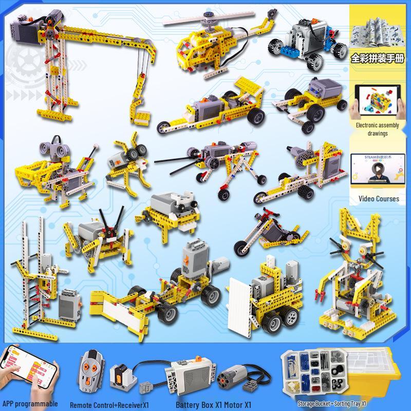 2025 Kinder-Robotik-Bausatz Kompatibel mit LEGO Technic 9686 - Elektrisches Pädagogisches Bausteinspielzeug