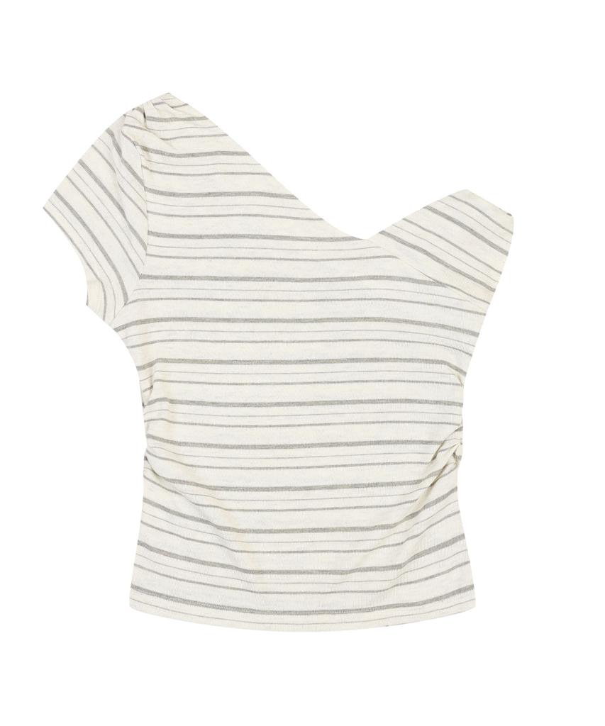 ORDINARY HOLIDAY Scarf Unbalance Sleeveless Top [Ivory]