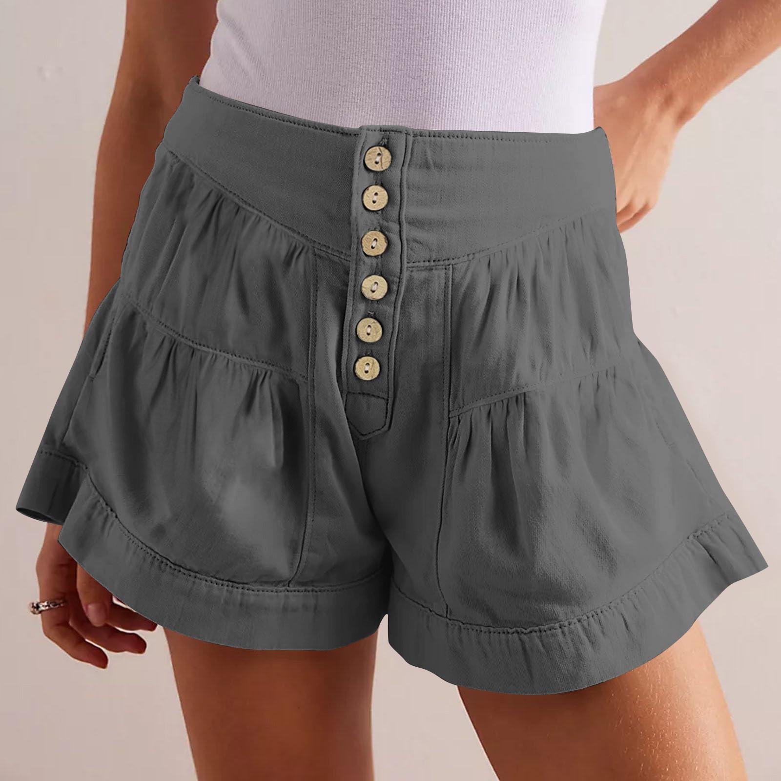 

Женские мягкие шорты с карманами, мягкие застежки на пуговицы, без молнии, облегающие шорты XL