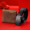 Gift Belt Wallet Suit Men's Genuine Leather High End Belt Wallet Gift Box Automatic Buckle Business Cowhide Men's Belt
