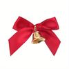 10Pcs Delicate Bowknot Bells Christmas Gift Bows with Small Bells DIY Bows Craft Christmas Tree Decoration Christmas Bow Tie