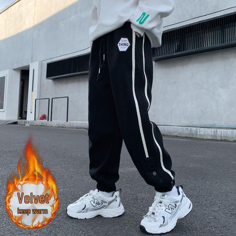 Boys  Loose Sweatpants - New Autumn/Winter 2025 Style for Middle and Big Kids, Casual Sports Pants 160
