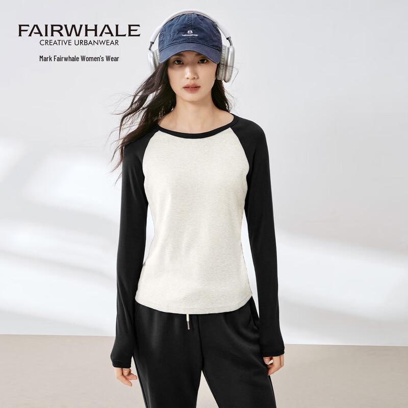 Mark Fairwhale Women s Slim Fit Colorblock Long Sleeve T-Shirt S