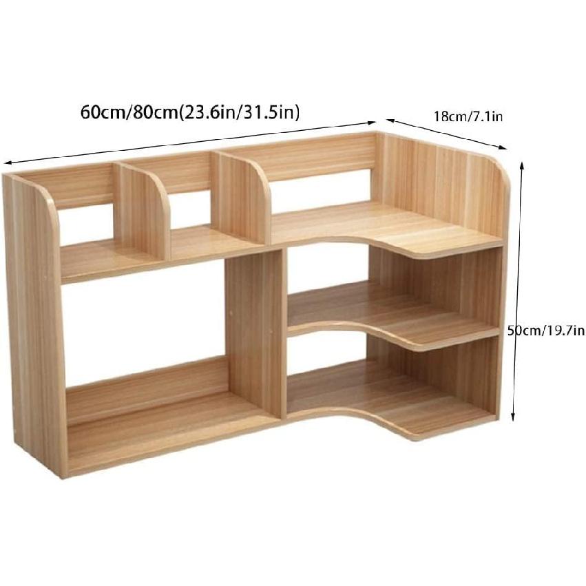 Shelves Bookshelf Organizer Desktop Bookshelf Wood Desk Organizer Office Storage Rack Free Style Display Shelf Bookcase for Tabletop Books Holder