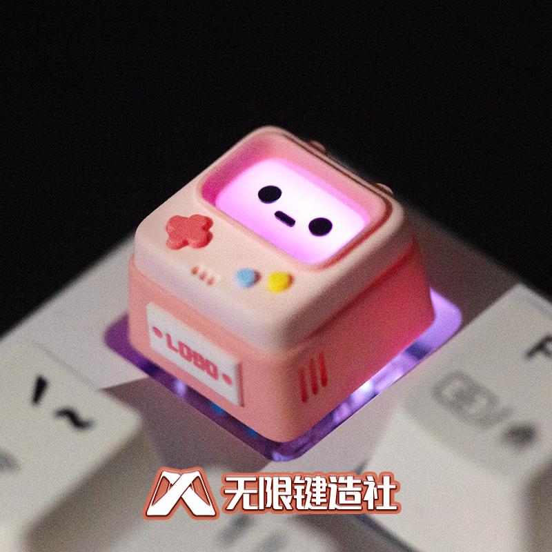 Original Retro Game Console Translucent Keycaps Arcade Mechanical Keyboard Accessory Kawaii ESC Replacement Keycap Single Resin