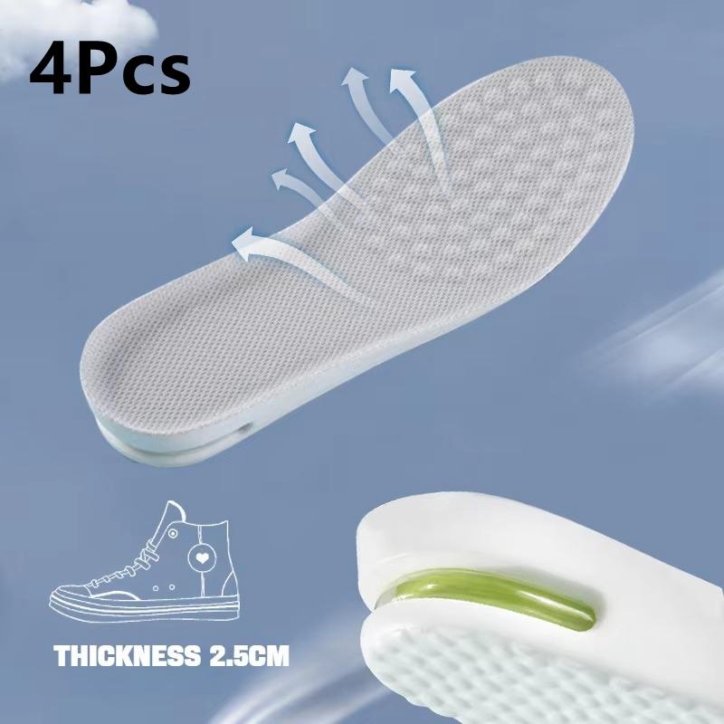 Height Increase Insole for Feet Comfort Plantar Fasciitis Shoes Insoles Men Women Sports Air Shock Absorbing Shoe Pads 1/2Pair