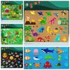 Starry Sky Payment Montessori Felt Puzzle Dinosaur World Felt Board Stories Set   Children Toys