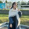 High Quality Winter Triangle Shawl Versatile Tassel Knitted Shawl Wraps Thickned Cold Proof Blanket Scarf for Women