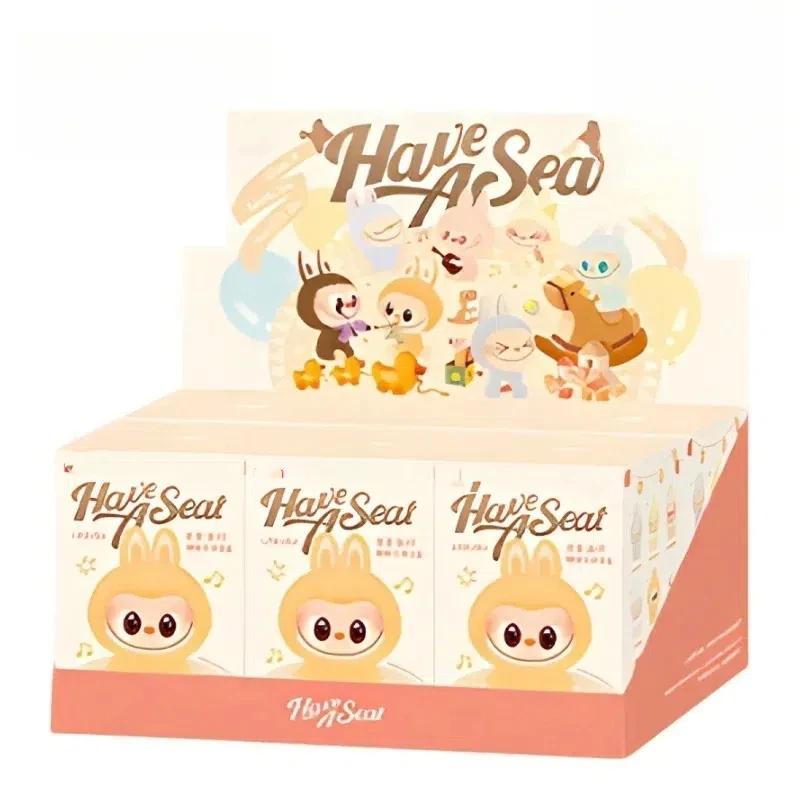 Sale Anime Figure Labubu Have A Seat Series Vinyl Pendant Doll Model Toy Cute Monster Replica Keychain Toys Birthday Gifts