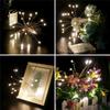 LED Firework Fairy String Lights Battery Powered Starburst Hanging Lamp DIY Garland Twinkle Light for Christmas Wedding Festival Party Decoration