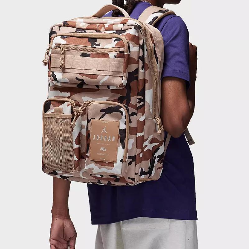 New Jordan Polyester Backpack Regular Men's Desert Camouflage FV2566-277