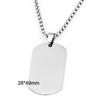 Stainless Steel Military Plate Collar Dogtag ID Pendant Necklace For Men Blank Army Ketting Soldier Mirror Polished