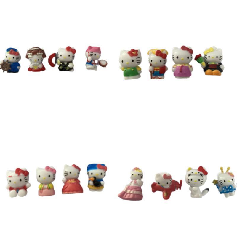 Hello Kitty Anime Cartoon Character Figure Set 16 Different Designs 3cm-4cm In Size
